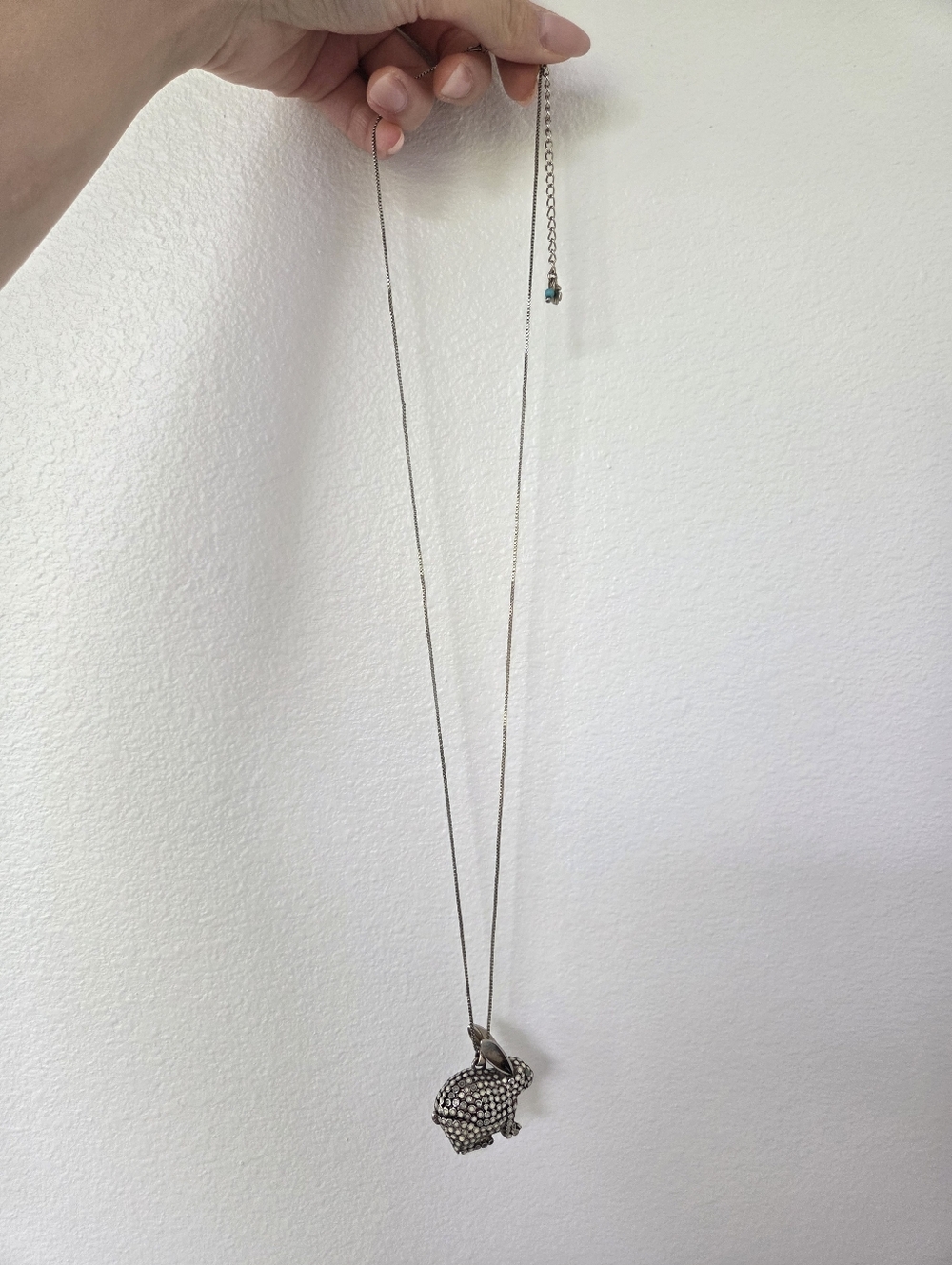(NWT) Lucky Sterling Silver Rabbit Pendant Necklace - Picture 6 of 8